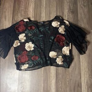 Mesh flower forever 21 top